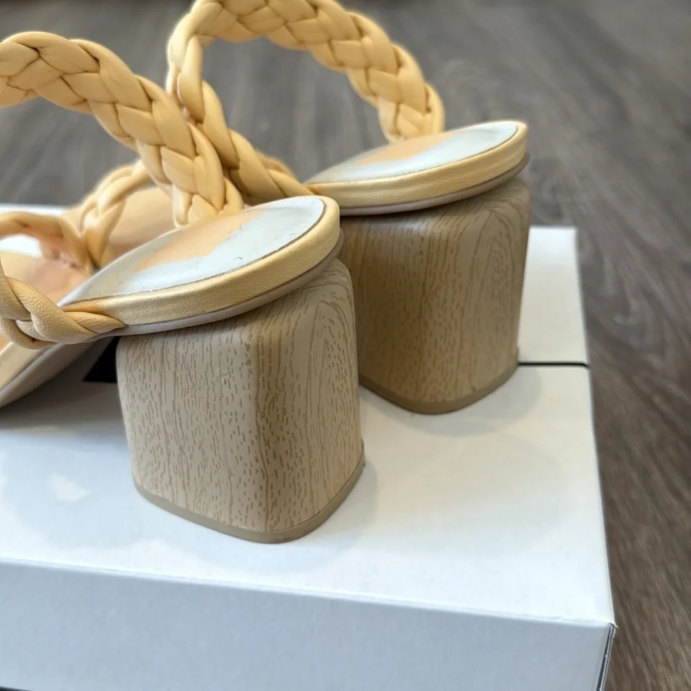 Dolce Vita Natie Woven Braided Sandals “buttercup”